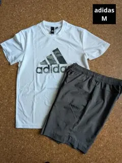 adidas 上下セット メンズ М 半袖 ハーフパンツ ランニング