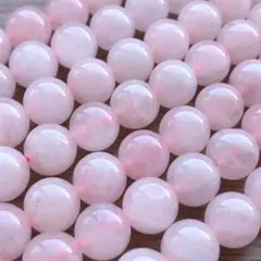 １０月の誕生石！ローズクォーツ 丸玉 連売り １連2200円 ！期間限定出品！
