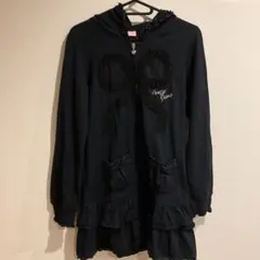 mezzo piano メゾピアノ パーカー 黒のサムネイル
