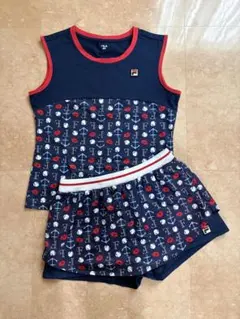 FILA テニスウェア スコート ギンガムチェック グリーン Lサイズ