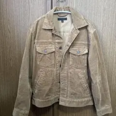 ベージュ コーデュロイジャケット