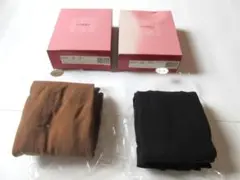 シャルレ　タイツ　こげ茶色　M~L 　未使用 　ハニーブラウン　黒　２足