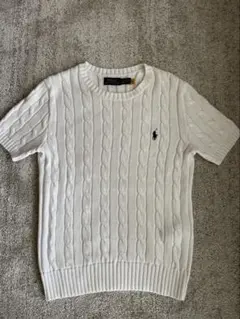 Polo Ralph Lauren ケーブルニット 半袖 ホワイト XSのサムネイル