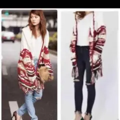 GYDA 試着のみ　手編みカーディガン　カウチンニット