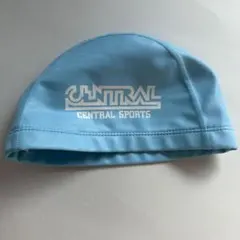 Lサイズ セントラルスポーツ スイミング アッパーキャップ 水泳帽子 水色