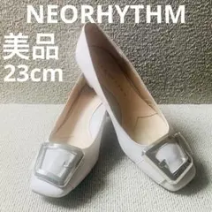 ❣️美品23cm NEORHYTHM（OGITSU）バックルスクエアトゥパンプスのサムネイル