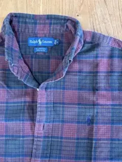 ラルフローレン　ネル　ボタンダウンシャツ