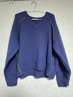 KBF ネイビー Vネックセーター 長袖