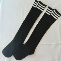 ☆2足セット　新品　黒　ニーハイソックス　レディース　ゴルフ　セット　靴下