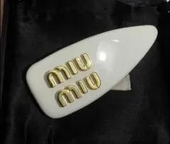 美品miu miu ヘアクリップゴールド×ピンク2点セットミュウミュウ