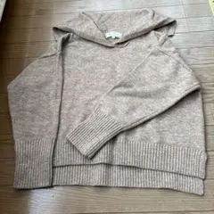 ROPÉ PICNIC フード付きニットセーター 38 ベージュ