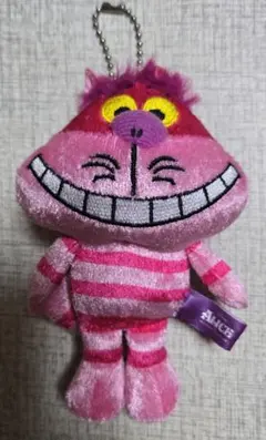 チェシャ猫 ぬいぐるみマスコットボールチェーン付きキーホルダー　ストラップ