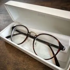 JINS ブラウン ブラック ラウンドメガネ