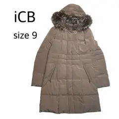 【新品タグ付】ICB　ダウンジャケット　カシミヤ　フォックスファー　大きいサイズ 新品タグ付】ICB ダウンジャケット カシミヤ フォックスファー 大きい