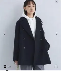1_OF MINE W ピーコート ネイビー S(SHORTサイズ)