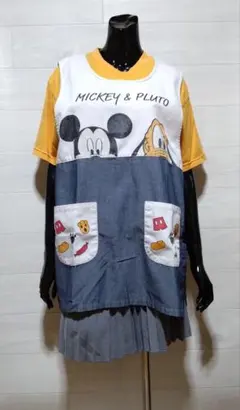 Disney　Mickey＆PLUTO エプロン Ｍ〜Ｌサイズのサムネイル