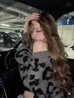 Avail 翔子コラボ shoko ヒョウ柄ニットカーディガン M