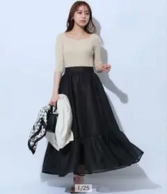 Mystrada ラメドッキングニットワンピース