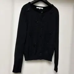 最終価格！アンタイトル❤︎ビーズが素敵な黒ニットトップス⭐︎難あり（ ; ; ）