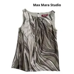 MaxMara Studio 絹100% シフォンブラウス 花柄レース襟裏地付き - メルカリ
