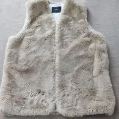Re:EDIT ベージュ フェイクファー ベスト