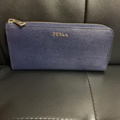 FURLA ネイビー L字長財布