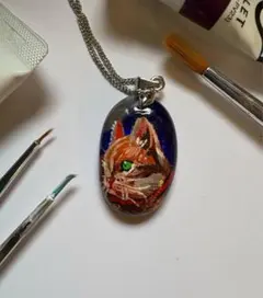 猫 ペンダントネックレス