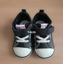 コンバース ミニ オールスター 14cm ブラック ベビー シューズ