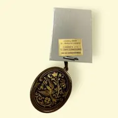 ダマスキナード　ペンダントトップ 金色 鳥柄 アンティーク　激レア