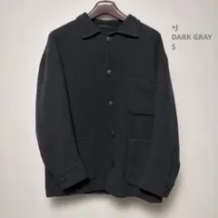 ユニクロ+J☆ウールブレンドオーバーサイズシャツジャケット☆ダークグレー☆S
