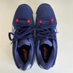 ASICS　テニスシューズ　ネイビー　24.0cm
