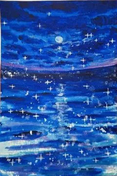 星降る夜空 #188 原画 風景画 絵画 アクリル画 F3キャンバス - メルカリ