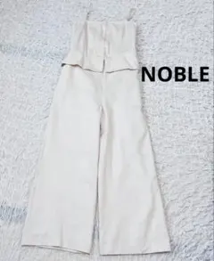 【美品】ノーブル NOBLE オールインワン パンツ ペプラムサロペット 38のサムネイル