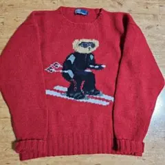 ★Polo by Ralph Lauren レッドニットセーター M