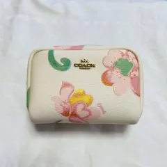 COACH 花柄ミニポーチ