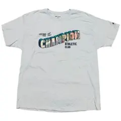 Champion チャンピオン Tシャツ ライトブルー 水色 グラフィック