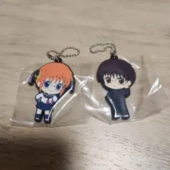 銀魂 銀八先生 カプセルラバーマスコット 神楽 志村新八