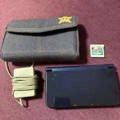 New 3DS LL ネイビー 充電器 ケース ゲームソフト付き