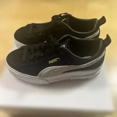 PUMA レディース キャリーナ ミア スエード スニーカー ブラック 