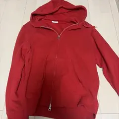ジップパーカー ダブルジップ 赤 レッド