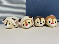 ツムツム　チップとデール ぬいぐるみマスコット 4体セット