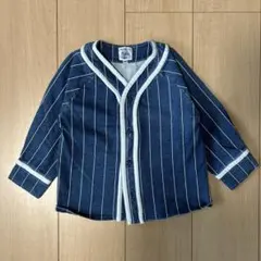 MARKETY BIG FIELD 長袖シャツ 100cm ネイビー