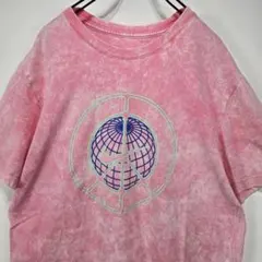 NIKE　アシッドウォッシュ　Tシャツ　M　ワールドツアー　ピンク　人気　古着