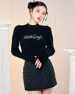 Darich darlingビジューニットトップス　新品未使用　タグ付き