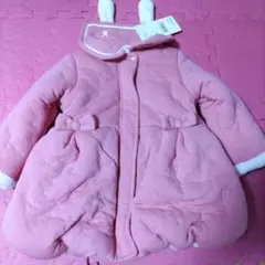 最終価格☆クーラクール☆未使用＆タグ付き☆うさみみコート 100 ピンク