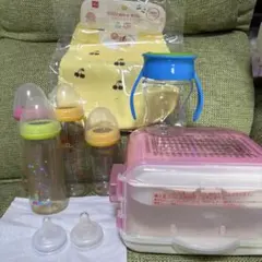 哺乳瓶 乳首 消毒器 コップ飲み用マグ シリコンスタイ Set