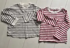 ストライプ長袖カットソー2枚セット