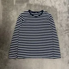 old uniqlo striped l/s cut sew ボーダー ロンT