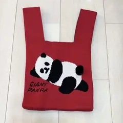 パンダデザイン ミニバッグ 赤
