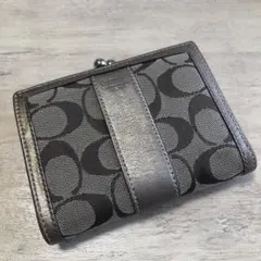 Coach 二つ折り財布 ブラウンxゴールド